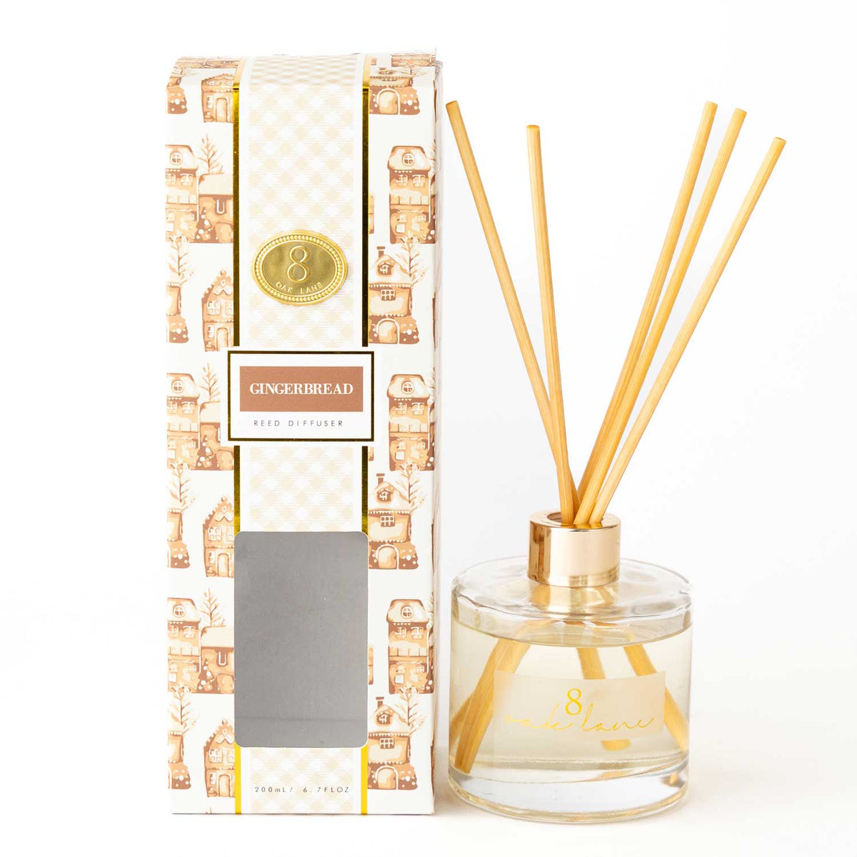 Gingerbread Reed Diffuser, 6.7oz Home Fragrance