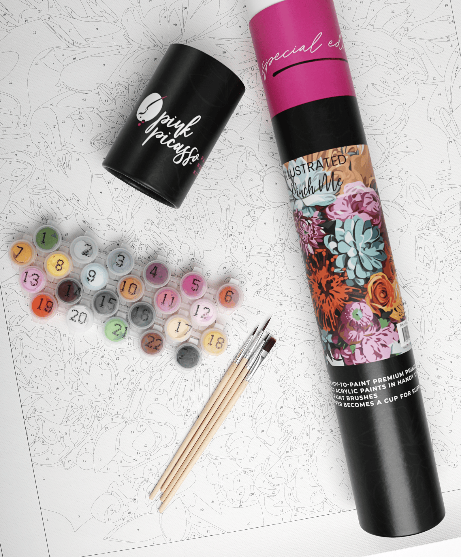 Special Edition Illustrated Blushing Blooms Paint by Number