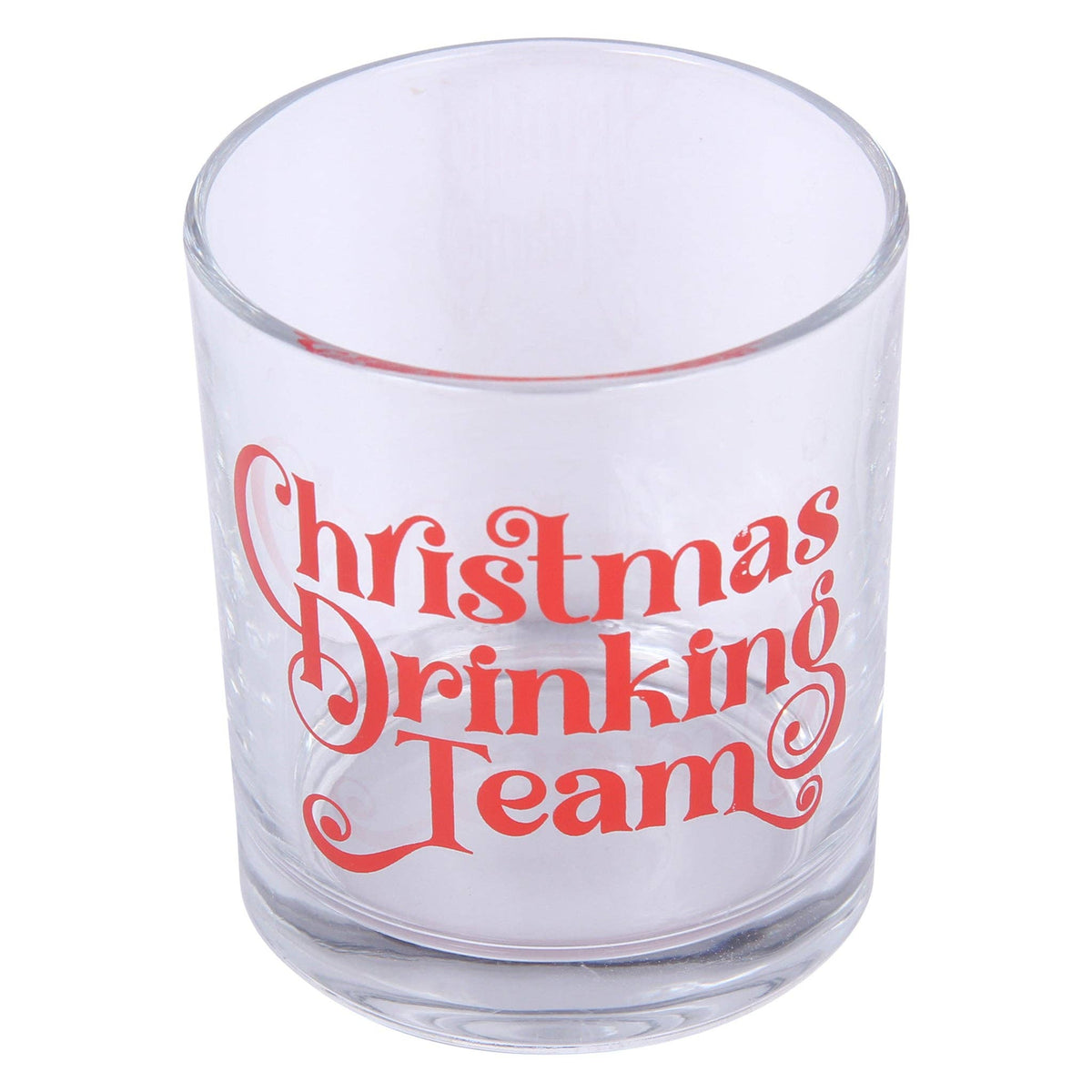 Christmas Drinking Team Rocks Glass