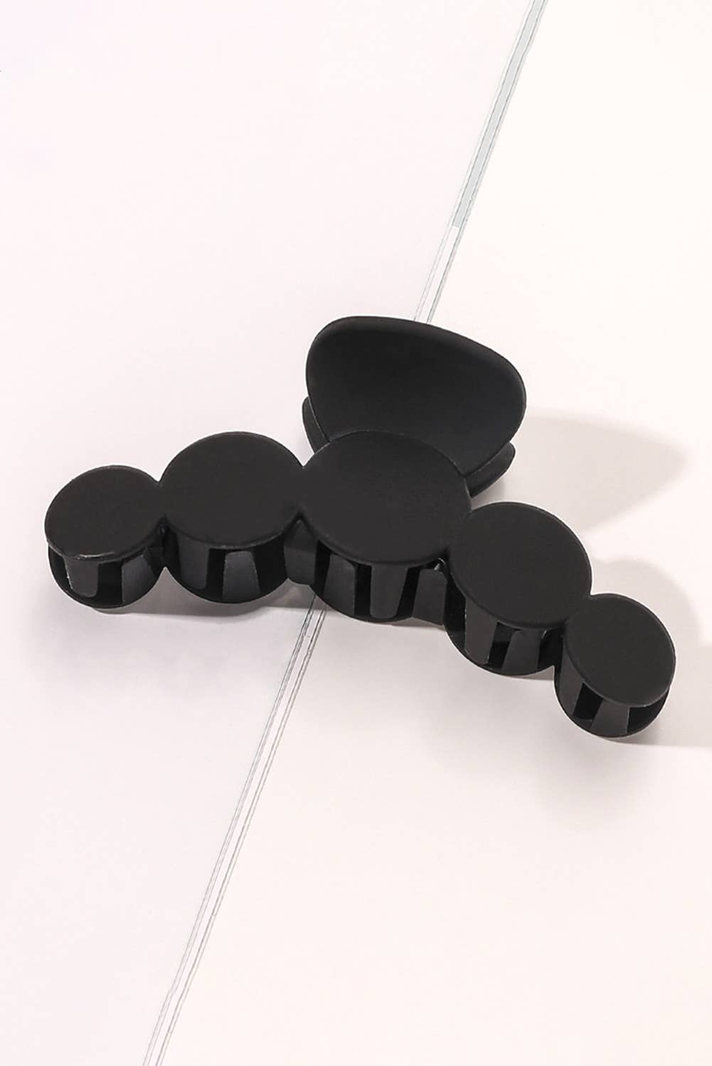 Minimalist 5 Circles Matte Black Hair Claw Clip