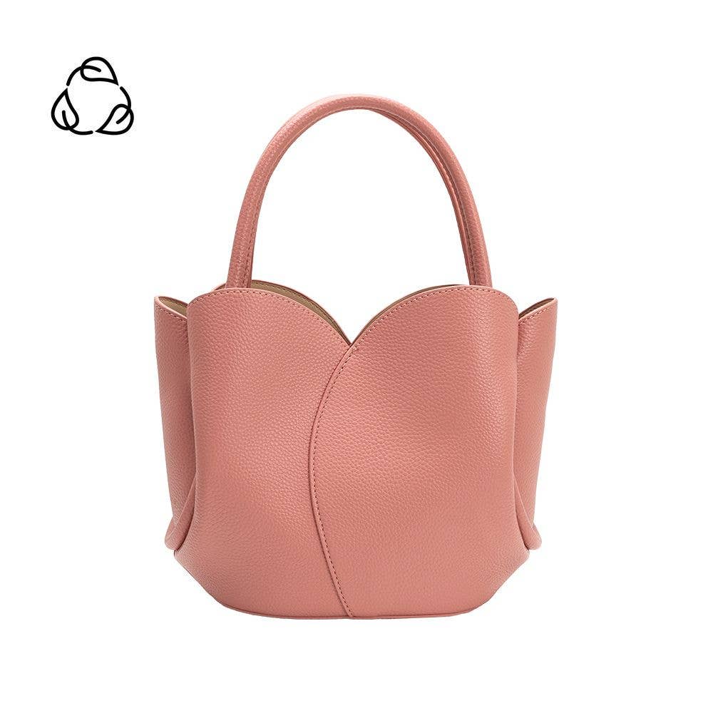 Tulip Rose Recycled Vegan Leather Top Handle Bag
