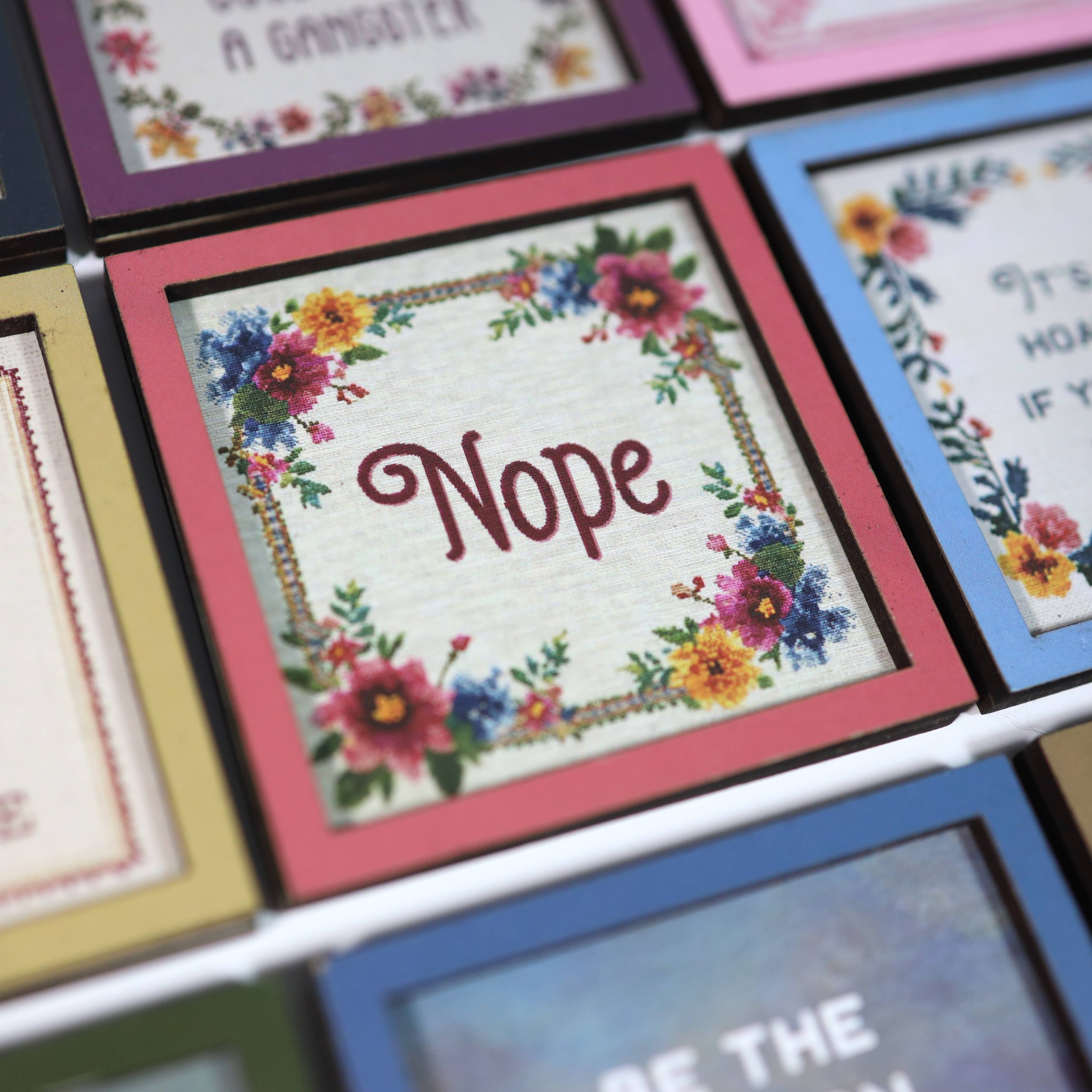 Nope - Funny Wooden Magnet