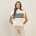 Striped Button Sweater Vest