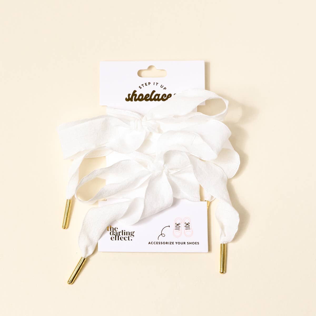 Step It Up Shoelaces–Frilly White