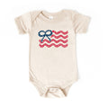 Bow Flag Patriotic Baby Baby Bodysuit | 4th of July Baby