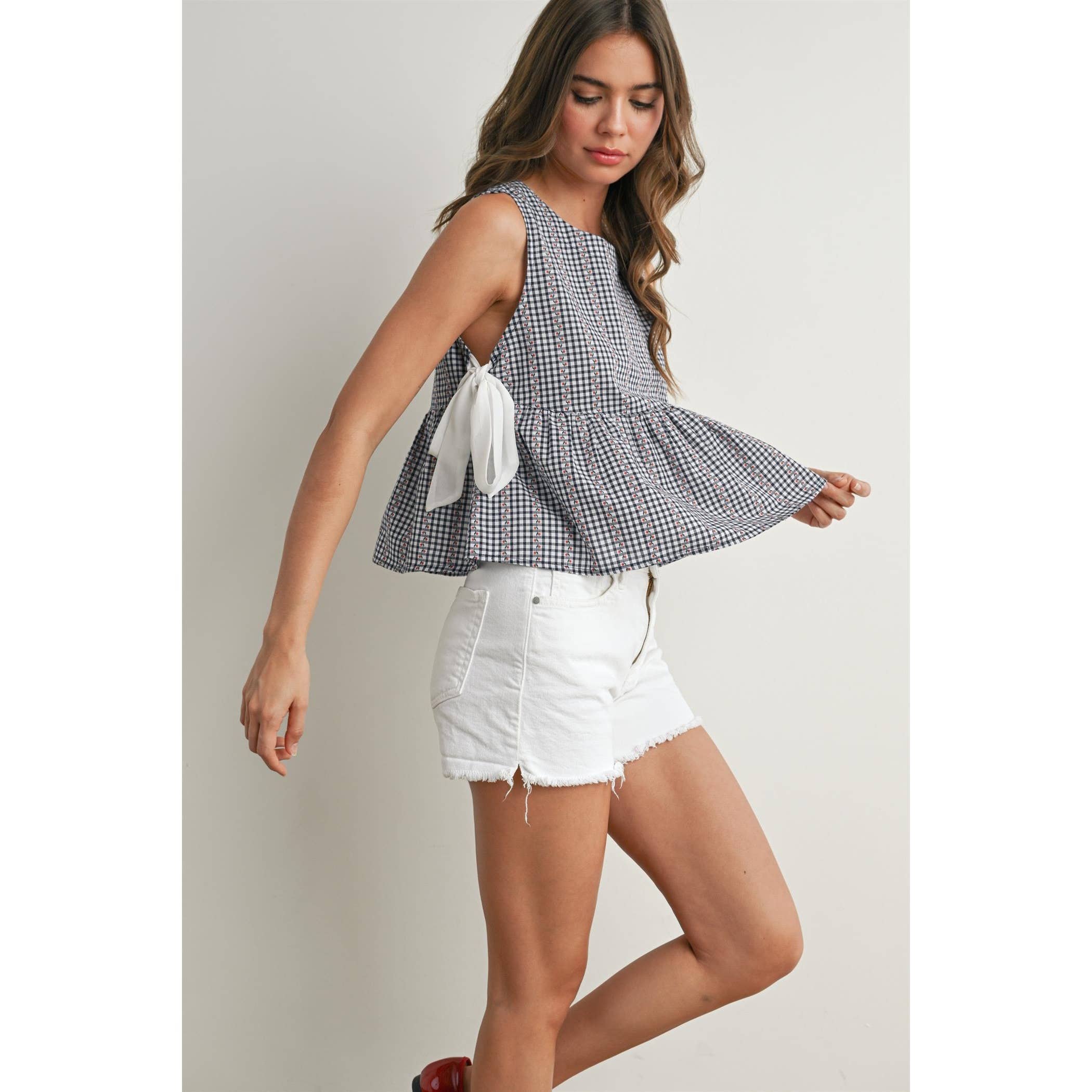 Sky Meadow Peplum Top