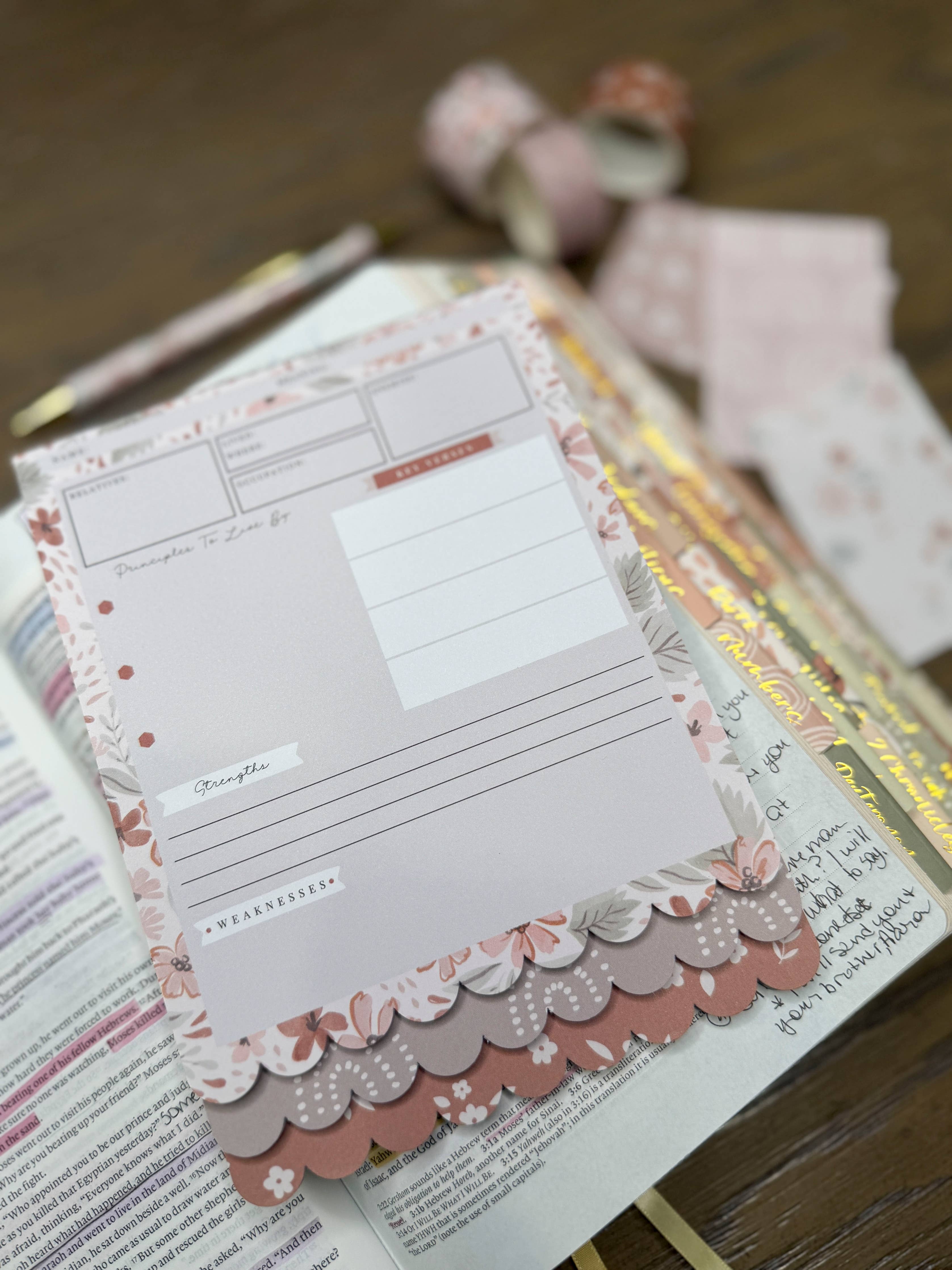 Christian Bible Journaling Tip-In Notepad For Women