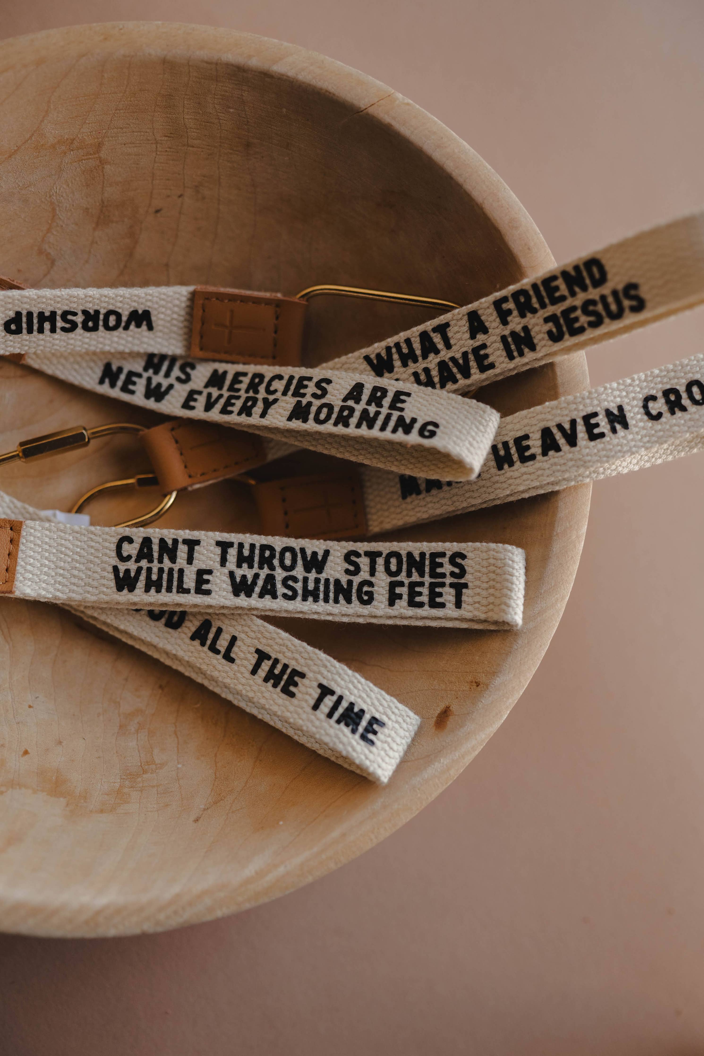 Can't Throw Stones Wristlet Keychain