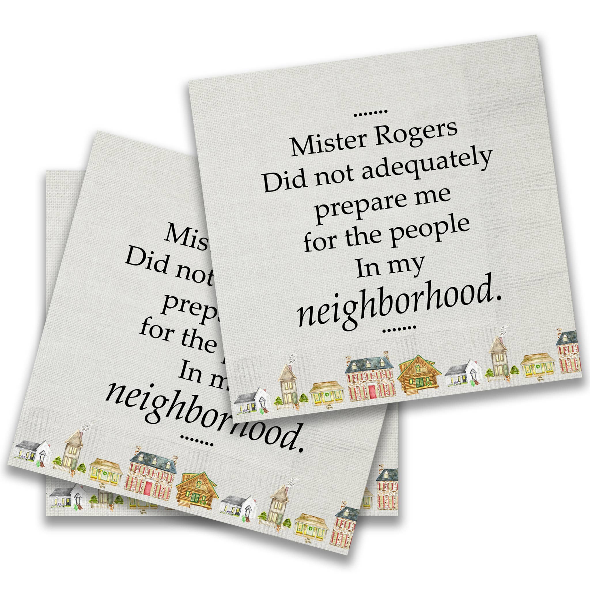 Mister Rogers Cocktail Napkin