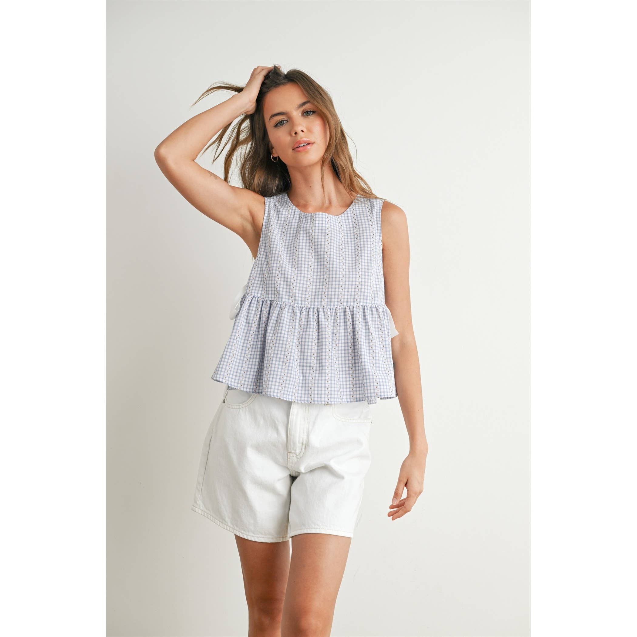 Sky Meadow Peplum Top