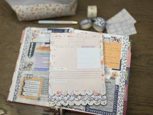Christian Bible Journaling Tip-In Notepad For Women - Peachy Blue