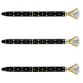 Gem Pens - Black/Metallic Dot