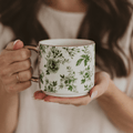 Green Delft 14oz Coffee Mug