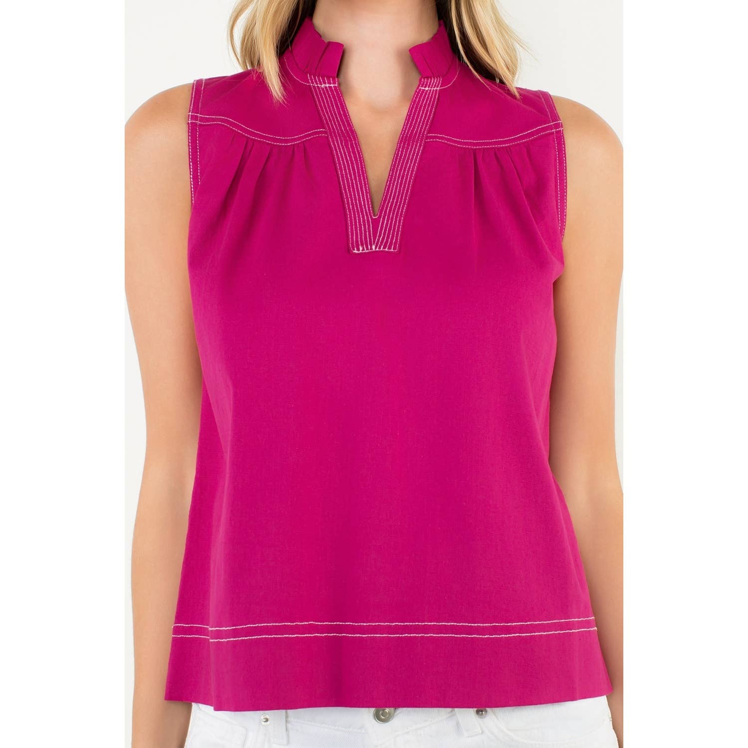 Sleeveless V-Neck Top