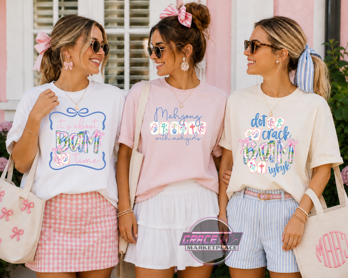 About Bam Time Preppy Mahjong Tee Shirt
