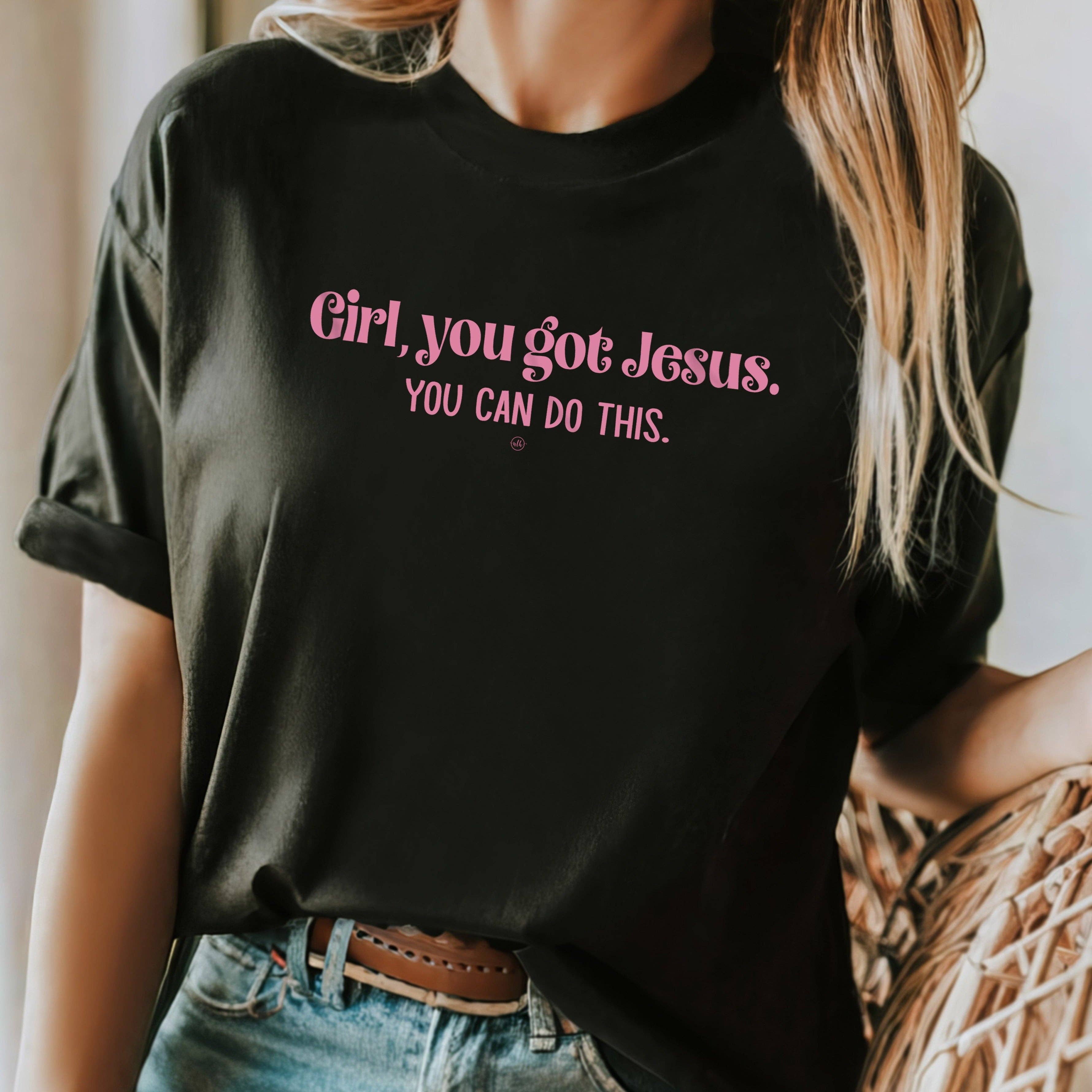 Girl, you got Jesus You can do this Kids Christian Tee