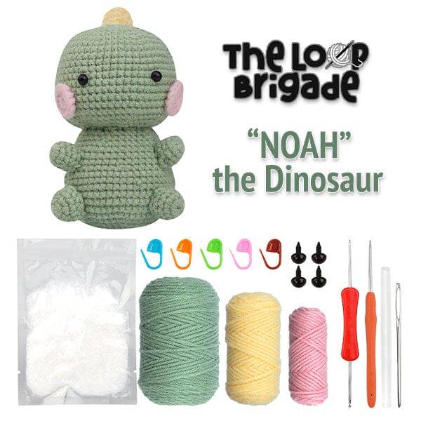 The LOOP Brigade DIY Crochet Kit - Noah the Dinosaur
