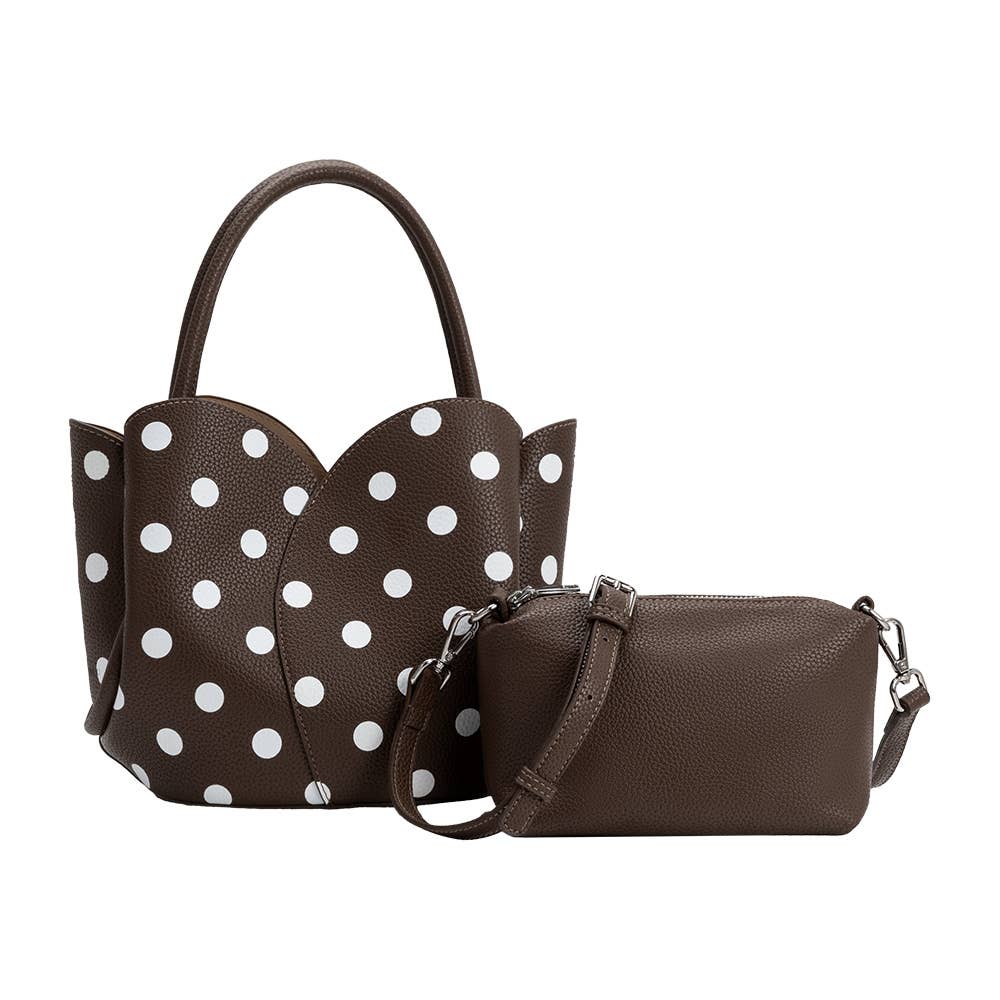 Tulip Chocolate Vegan Polka Dot Top Handle