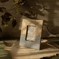 4x6 Alexander Embroidred Wood And Cotton Photo Frame Black
