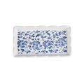 Ceramic Scalloped Blue Chinoiserie Trinket Tray