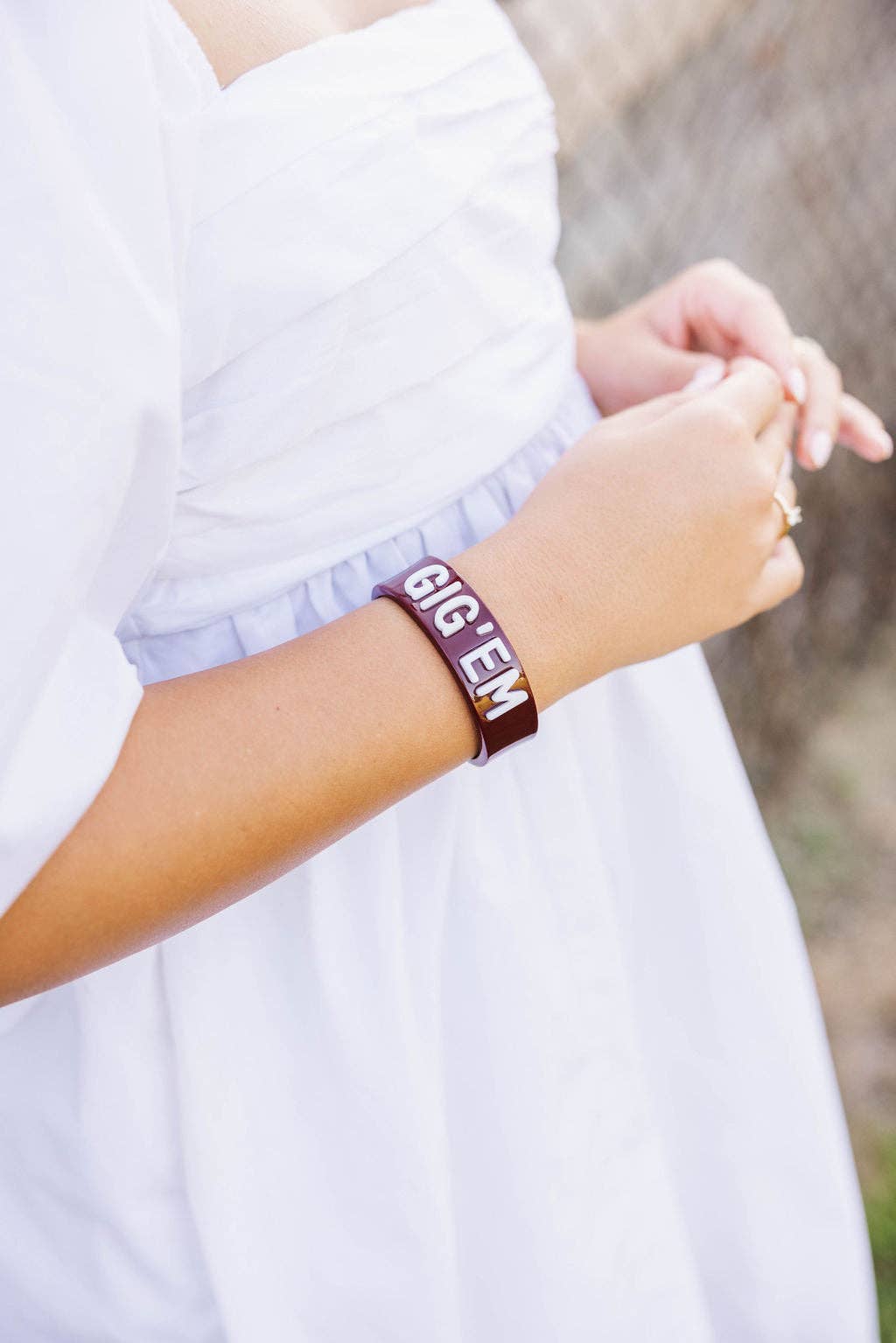 Maroon GIG’EM Cuff