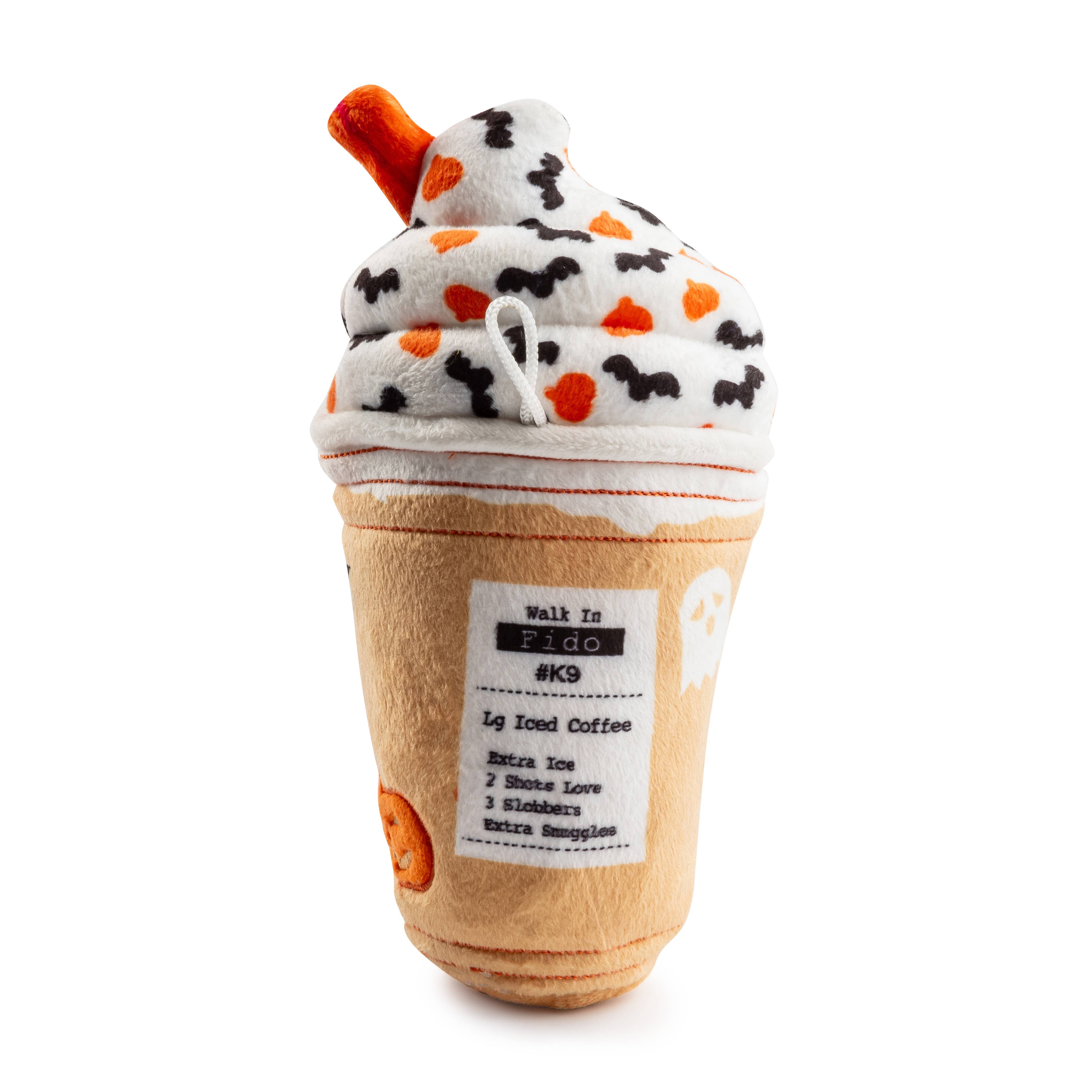 Pupkin' Donuts Halloween Iced Cup  | Plush Squeaker Dog Toy