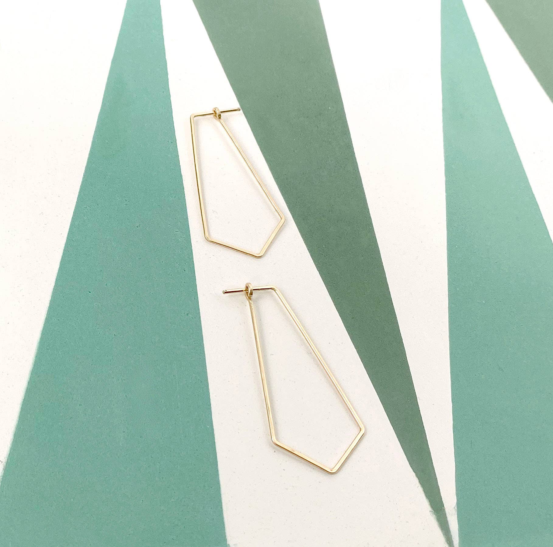 PRISM Minimal Hoop Earrings - gold filled