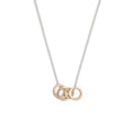 Cluster Necklace - Sterling Silver Chain Gold Filled Circles