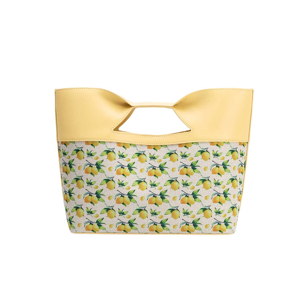 Jillian Yellow Lemon Recycled Vegan Leather Tote Bag