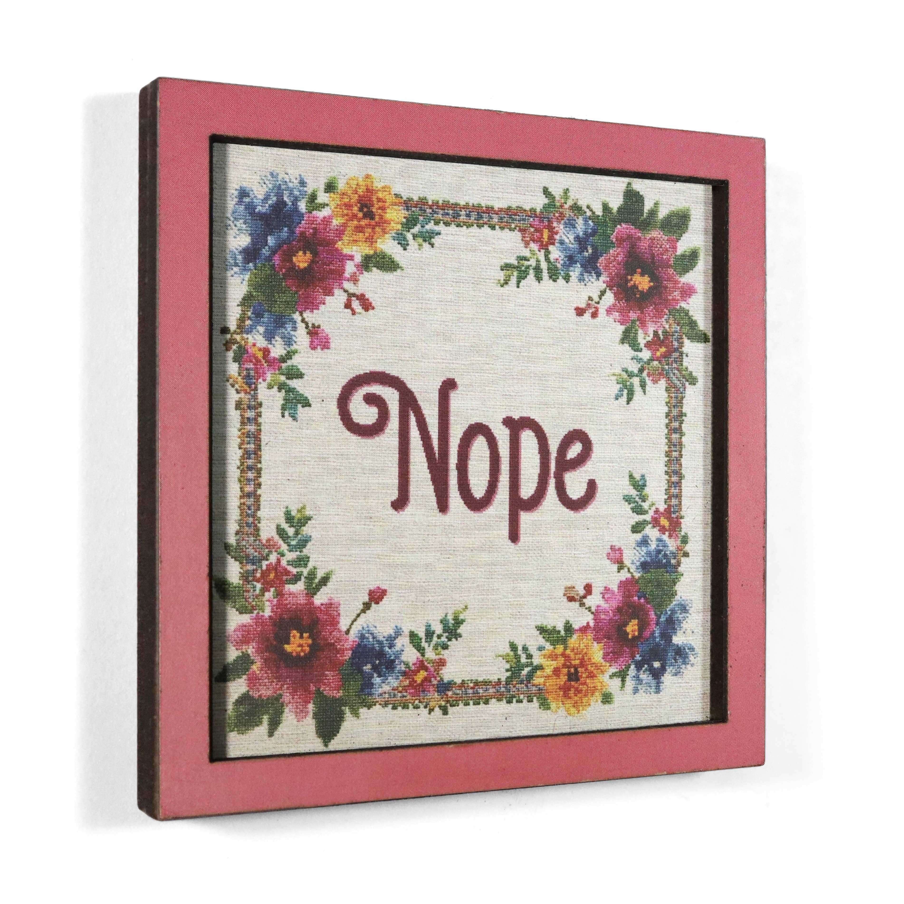 Nope - Funny Wooden Magnet
