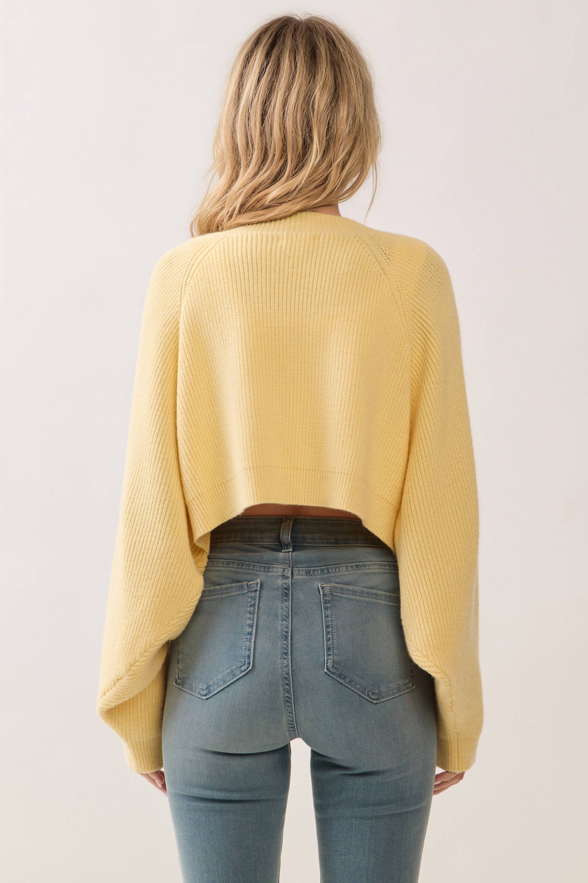 Knit Dropped Shoulders Open Front Cardigan