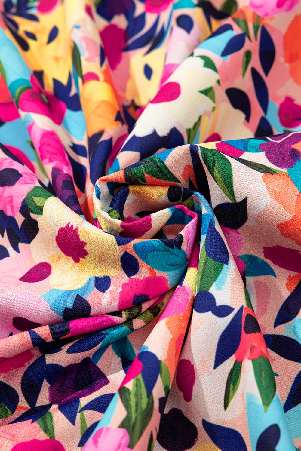 Meadow | Floral Puff Short Sleeve V Neck Mini Dress