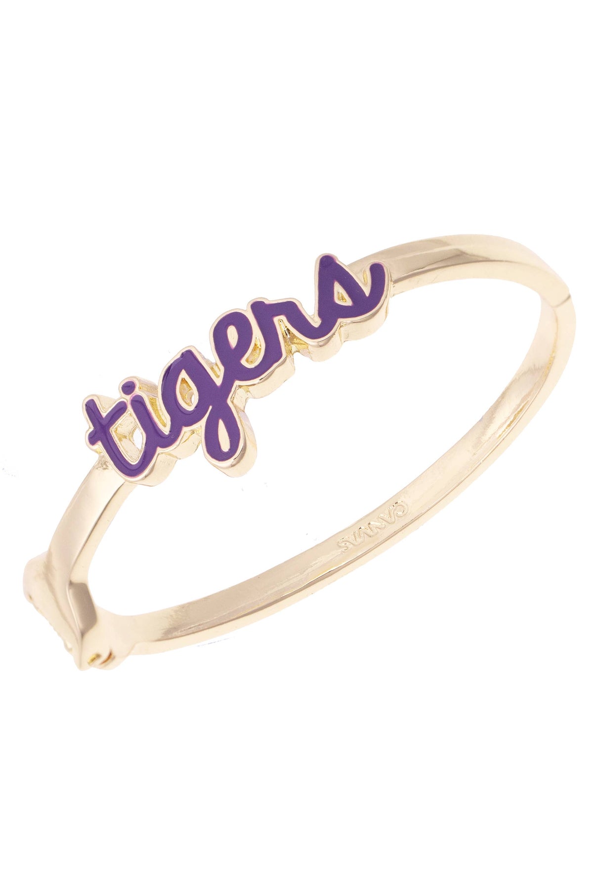 LSU Tigers Cursive Enamel Hinge Bangle