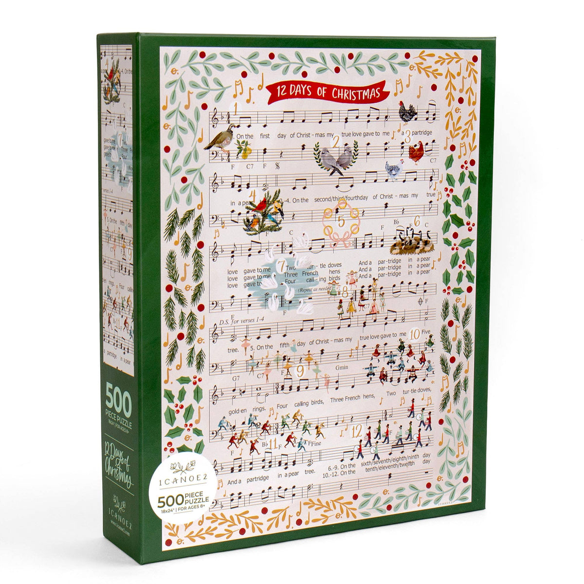 12 Days of Christmas Music - 500 Piece Jigsaw Puzzle
