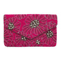Peony Beaded Clutch