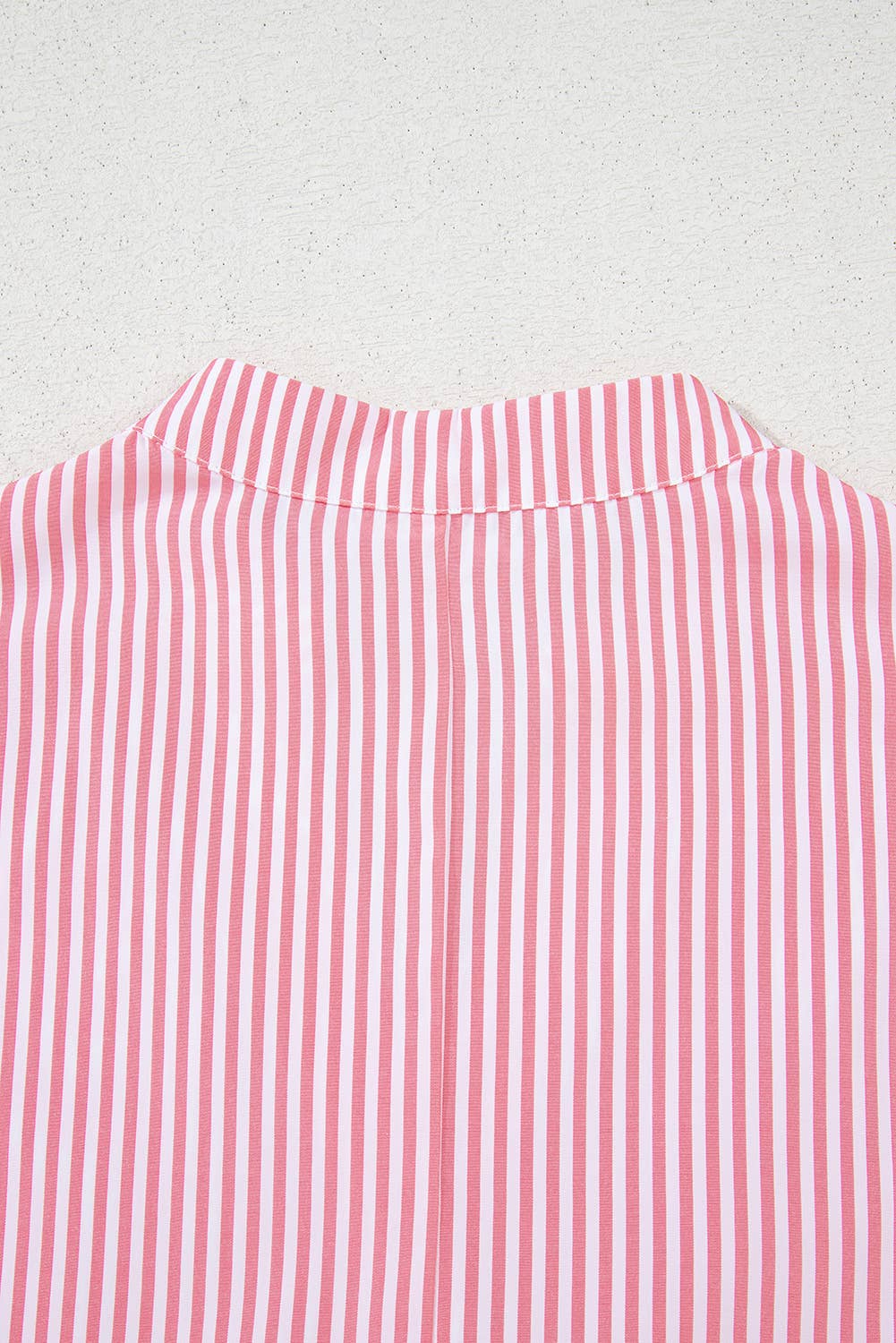 Noah | Stripe Notched Neck Frilled Short Puff Sleeve Blouse