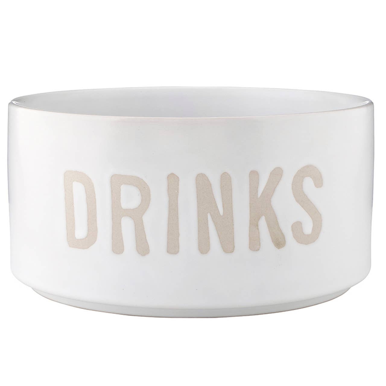 Ceramic Stackable Pet Bowls - Dinner & Drinks - Set of 2
