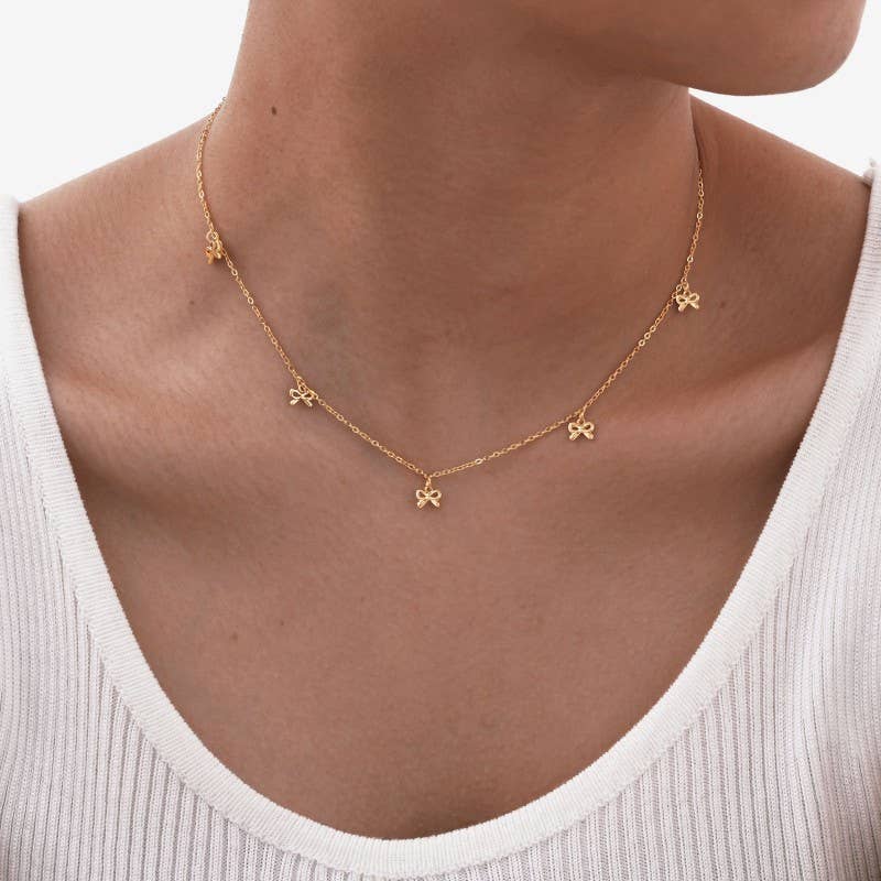 Tiny Bow Necklace