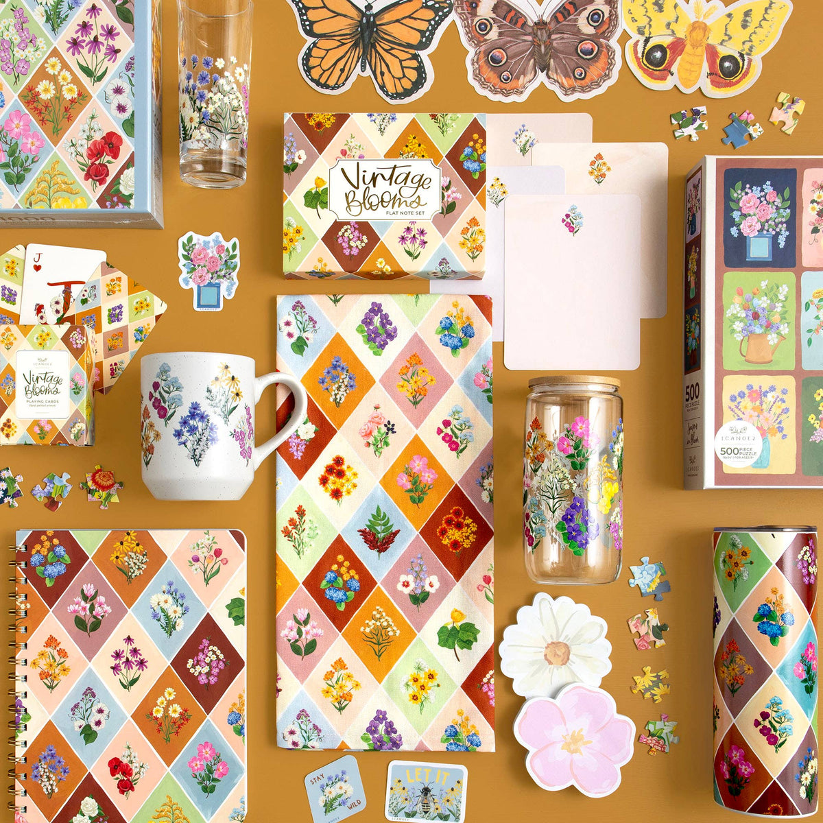 Vintage Blooms Brier Rose Sticky Notes