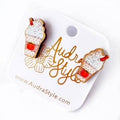 Pumpkin Spice Latte Stud Fall Halloween Statement Earring