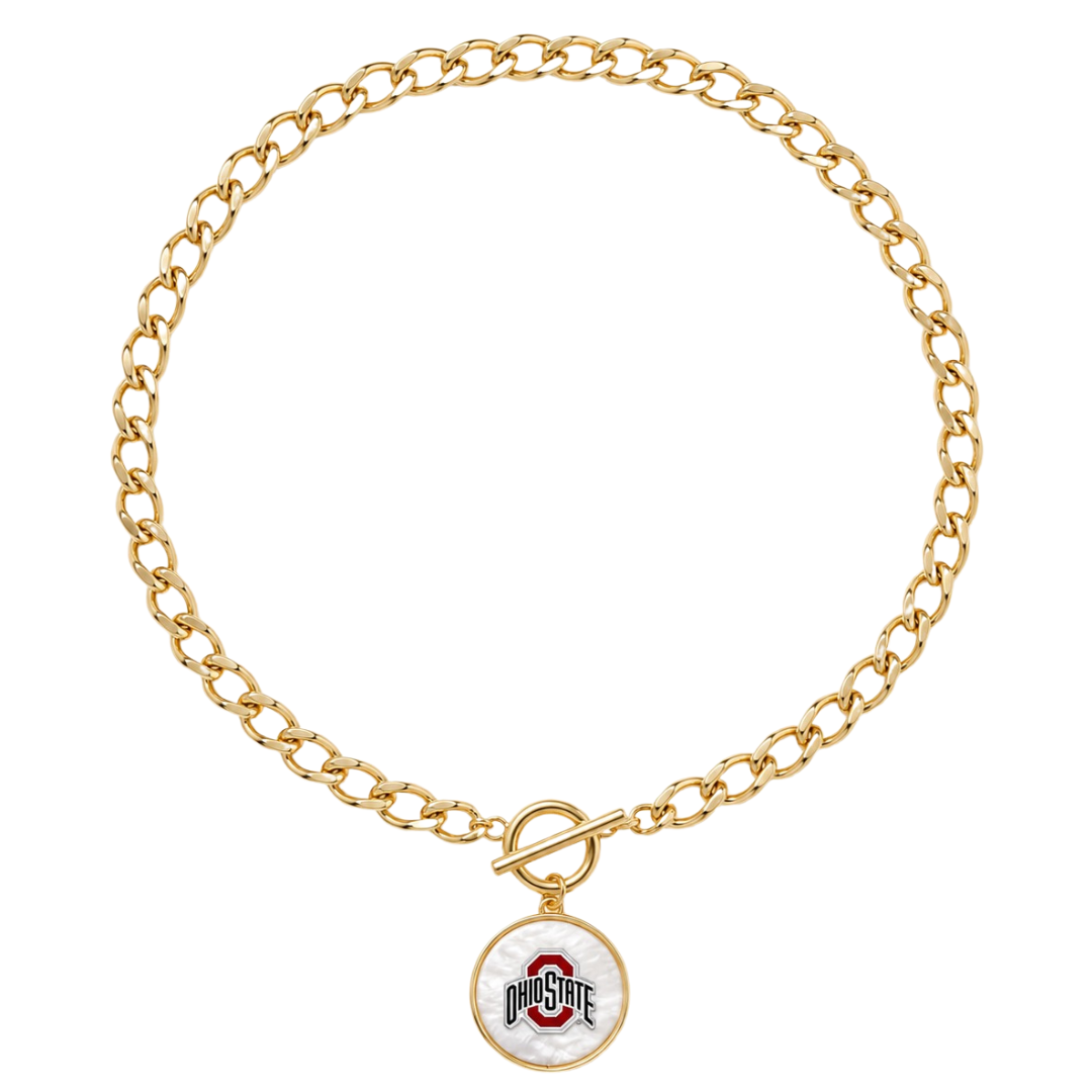 Ohio State Pearl Pendant Necklace
