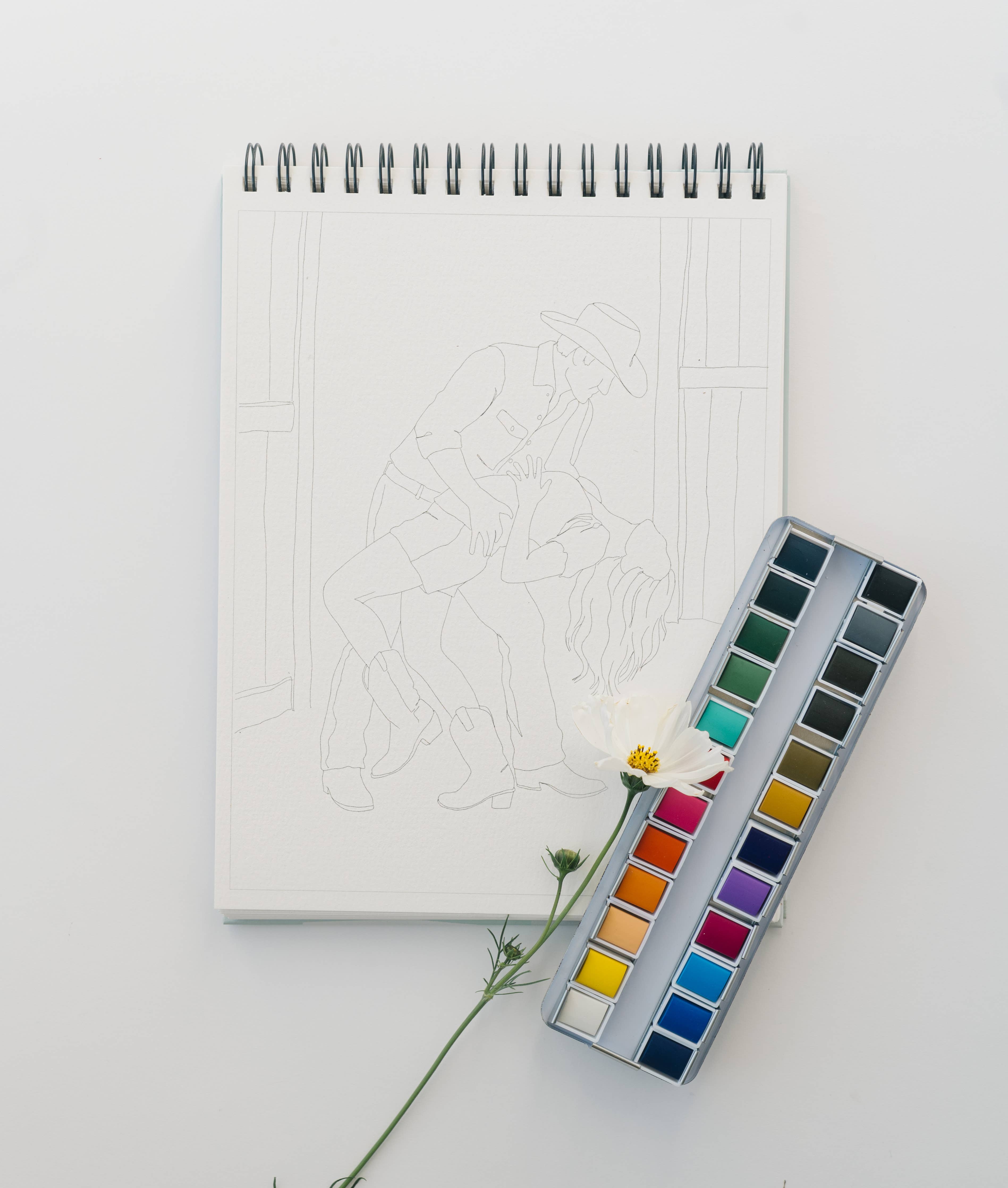 Country Life Watercoloring Book