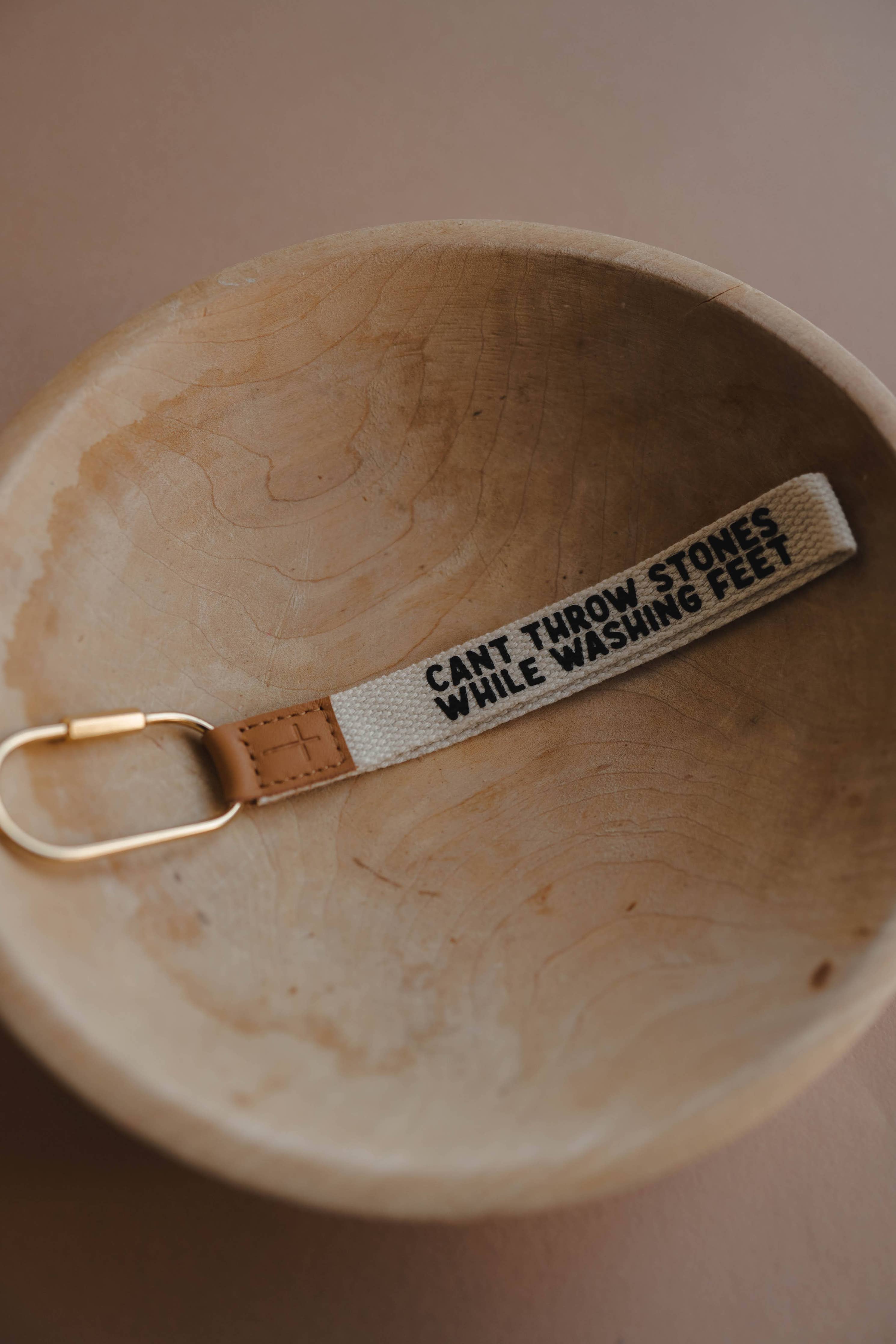 Can't Throw Stones Wristlet Keychain