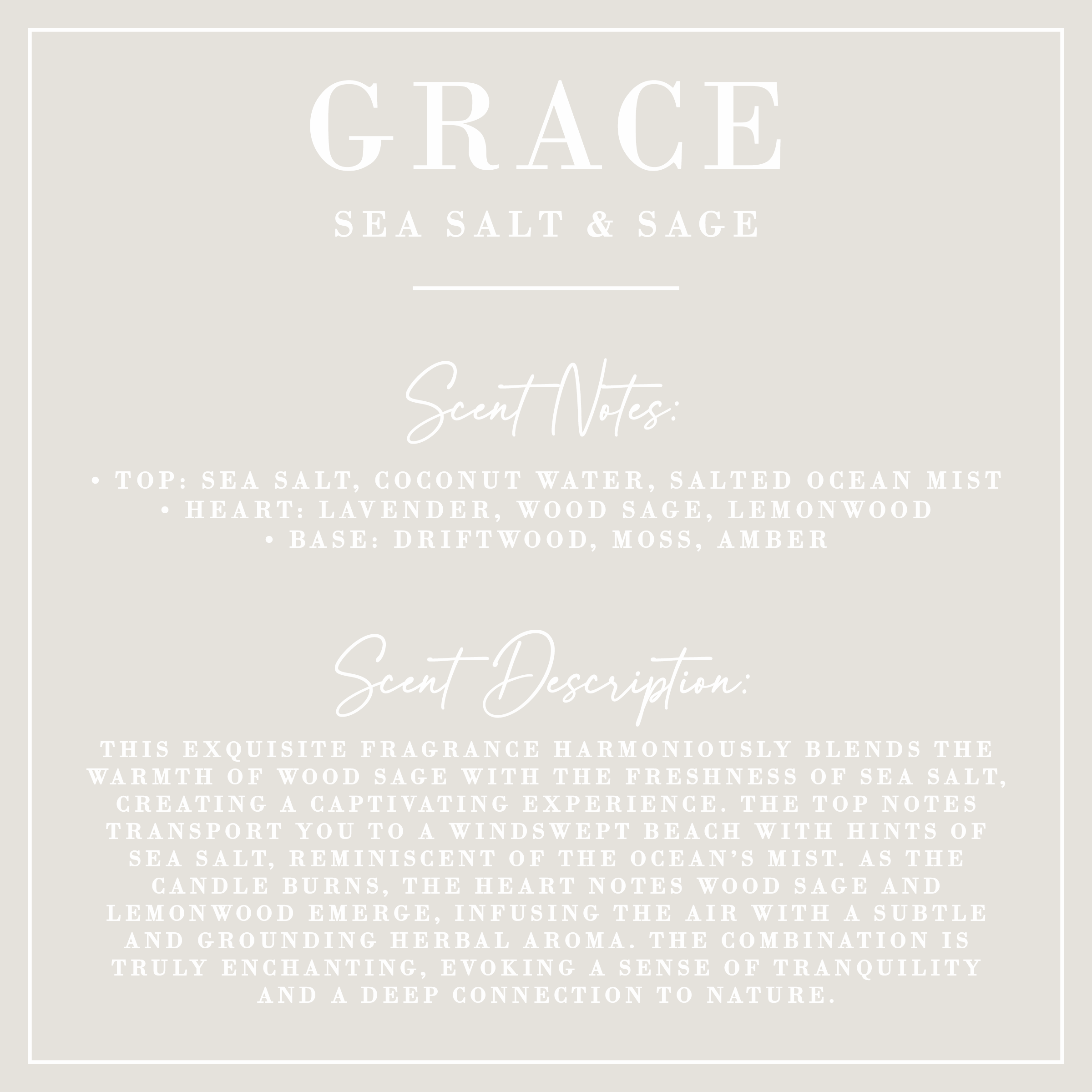 GRACE | Sea Salt + Sage Reed Diffuser