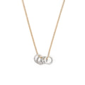 Cluster Necklace - Gold Filled Chain Sterling Silver Circles