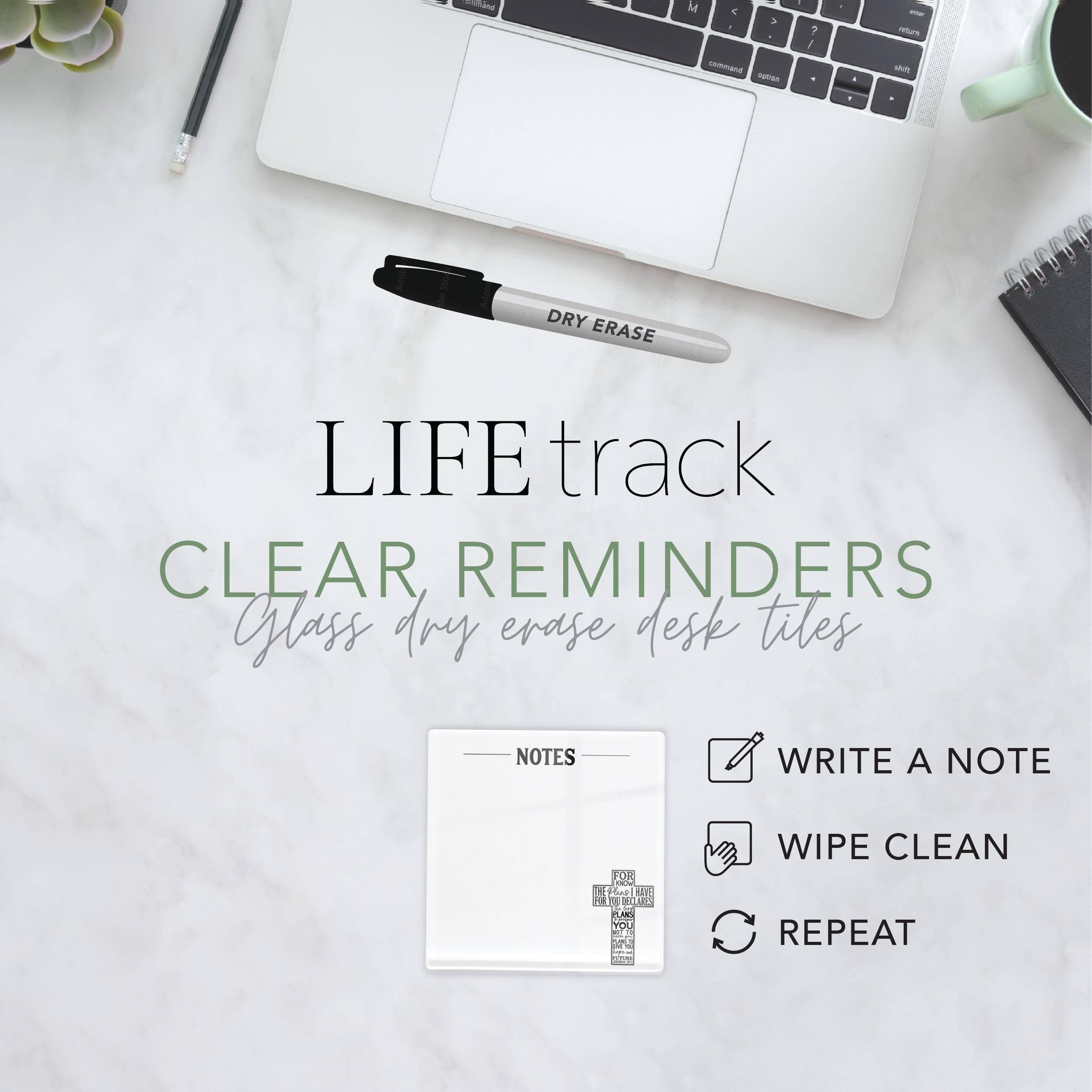 Graduation Gifts, 4x4 Dry Erase Desk Tile with Marker