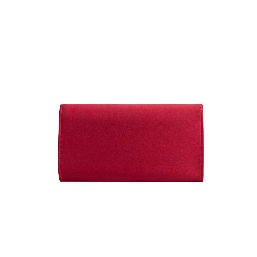 Elodie Red Satin Crossbody Bag