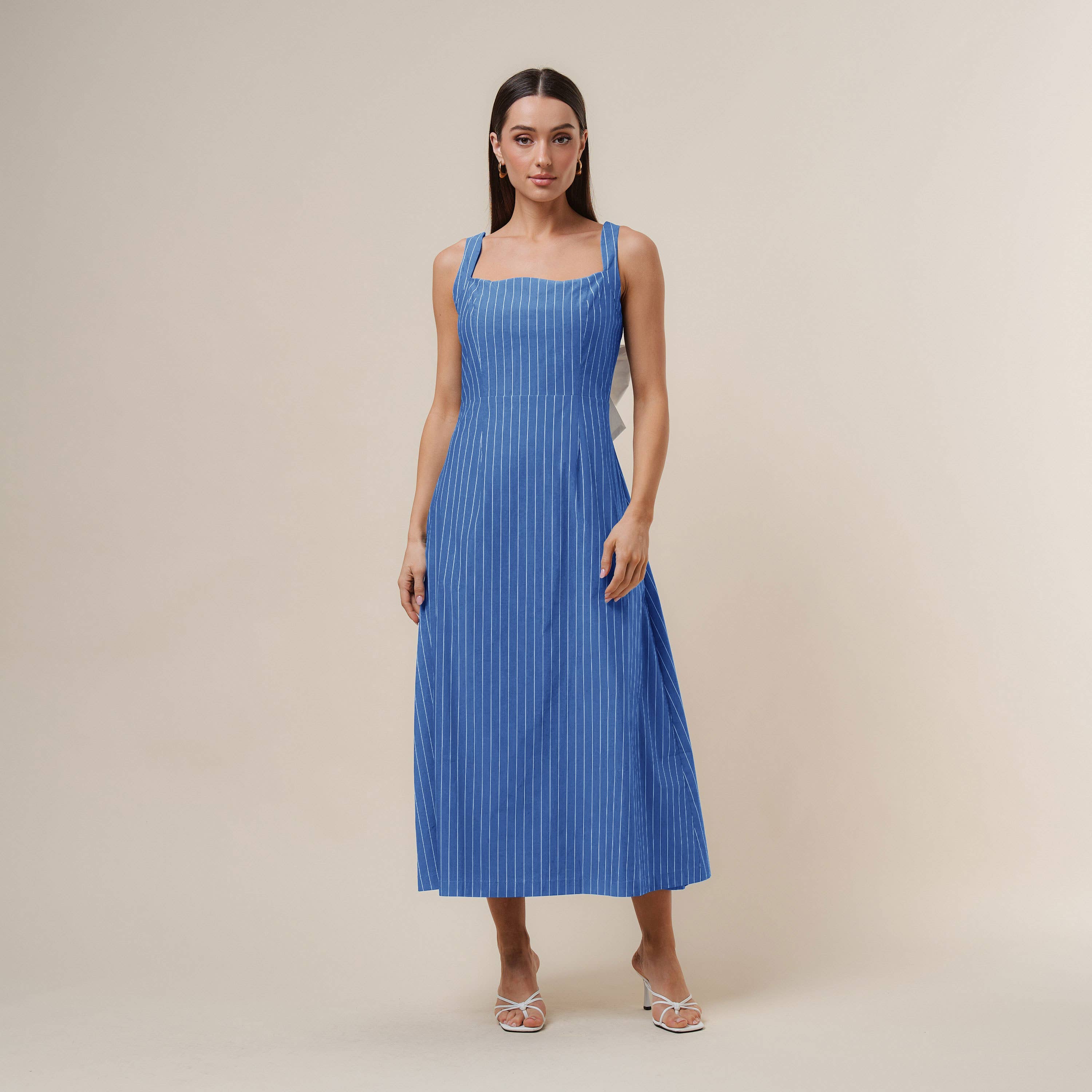 Open bow back maxi dress