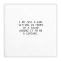 Girl Asks Salad Cocktail Napkin