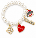 Ohio State Pearl Charm Bracelet
